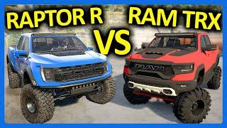 1000 Horsepower Ford Raptor R vs 1000 Horsepower RAM TRX in SnowRunner!! (Best Offroad Truck)