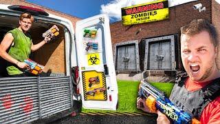 ZOMBIE VAN Vs 100 Zombies! 24 Hour Zombie Factory Survival Challenge!