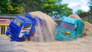 Oleng Wahyu Abadi Truck Carrying Sand Loads Rolls Over Many Times Making You Laugh