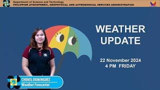 Public Weather Forecast issued at 4PM | November 22, 2024 - Friday