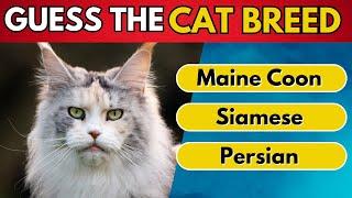 Guess The Cat Breed In 10 seconds | 50 Cats breeds | Multiple Choice