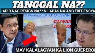 GRABE TO!! LITO LAPID? TANGGAL NA? TULOY ANG PAG RESIGN?? NILABAS NA NI CAUSING ANG EBEDENSYA!