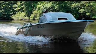 Electric 9.9 HP - Navy 6 - First Test - 1967 Glastron