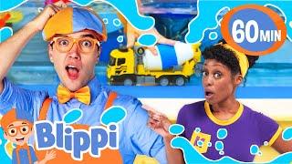 Blippi’s Sink or Float: Construction Vehicle Fun! | Blippi's Playdate | Educational Videos for Kids