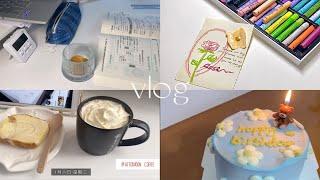 vlog 31|研一寒假｜开端｜油画棒初体验｜My Birthday ｜ddl赶论文｜烤板栗薯