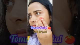 Tomato facial  step by step #facial #facepackfordryskin #winterskincare #facepack #dailycontent