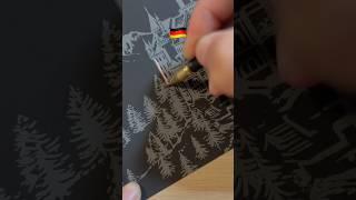 Watch Swan Castle’s Colors Come to Life! #germany #art #painting #diy #scratchart