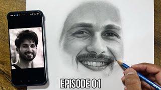 Realistic Shading tutorial for beginners   | Drawing Shahid Kapoor