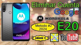 Motorola E20 (Seguridad 2024), Eliminar Cuenta Google, Android 11