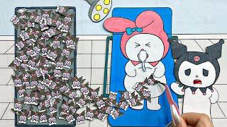 [paper diy] 500 Babies Kuromi  Rescue pregnant mother with many children | ASMR