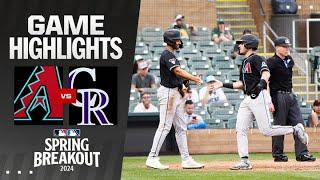 D-backs vs. Rockies Spring Breakout Game Highlights (3/16/24) | MLB Highlights