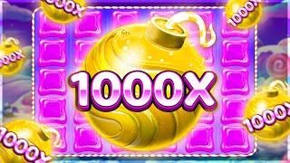 FIVE 1000X BOMBS On SWEET BONANZA 1000 SLOT!!