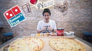 Domino's Pizza Mukbang! New Improved Mozzarella Cheese! | EATING SHOW