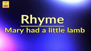 Learn Rhyme - Mary had a little lamb - English