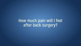 Pain After Spine Surgery