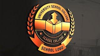 How to Make School College University Logo Design In illustrator||Rasheed RGD