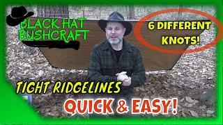 The Tarp Ridgeline Made Quick & Easy ( 2 Methods)