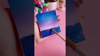 Mini Canvas Aesthetic Painting #shorts #art #painting #youtubeshorts