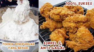 RESEP SIMPEL FRIED CHICKEN CRISPY ALA DAPUR RETRO! KERITING PENDEK ALA RESTORAN CEPAT SAJI!