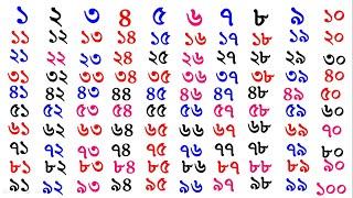 1 to 100 Bangla Number Counting // ১২৩৪৫৬৭৮৯১০ ১১ ১২ ১৩ ১৪ ১৫ ১৬ ... ৯৯ ১০০// এক দুই তিন ...
