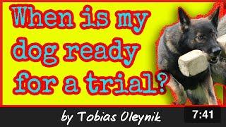 When is a dog ready for a trial - by Tobias Oleynik