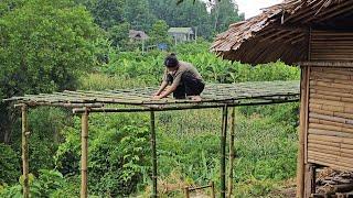Single mother: Making bamboo trellis - Building things from bamboo