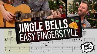 Jingle Bells - Easy Fingerstyle for Beginners with TAB - Guitar Lesson - Christmas Song