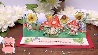 Slimline Easel Card | Scrappy Tails Crafts | Fairy Botanicals