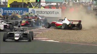 British F4 Crashes 2023