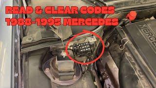 How To Read & Clear Codes Check Engine Lights 1988-1995 Mercedes Benz Onboard Button OBD1