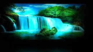 Moving Picture in Motion,Mirror Framed ,Waterfall Picture With light & sound