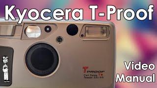 Kyocera T-Proof (Yashica T5) Video Manual: Load Film, Modes, Change the Battery, and Take a Photo