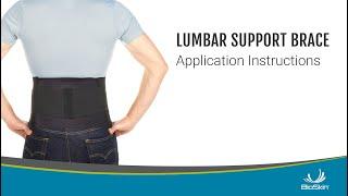 Lumbar Support Brace Application Instructions