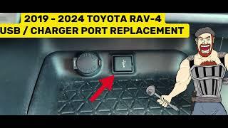 2019 - 2024 TOYOTA RAV-4 USB / AUX / CHARGER PORT JACK REPLACEMENT TUTORIAL l