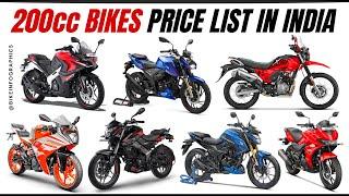 200cc Bikes Price List in India | Bajaj | KTM | TVS | Honda | Hero 