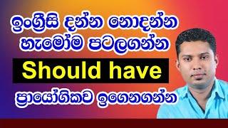 Spoken English lesson in Sinhala | How to use "Should have"