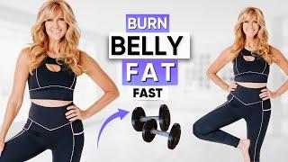 10-Min Standing Abs With Dumbbell Weights | Fabulous50s Abs Workout!