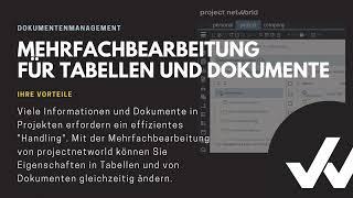 Mehrfachbearbeitung für Tabellen und Dokumente