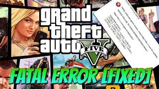 HOW TO FIX FATAL ERROR | GTA V