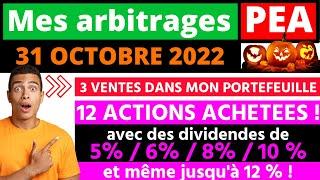 BAISSE DE LA BOURSE : jusqu'à 12% de rendement avec ces 12 actions achetées dans mon PEA