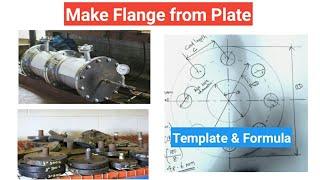 Flange fabrication from Plate | Template&Formula | Piping