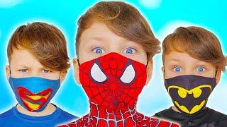 Three colored Masks Superheroes + more videos for kids with Adriana and Ali