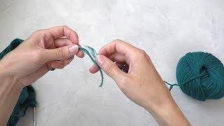 How to connect two strands with knitting. How to hide the tips of threads when knitting.