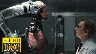 Alex Murphy saw his body for the first time without a robotic shell in the movie RoboCop (2014)