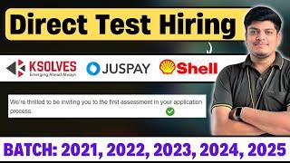 4 Direct Test Hiring | No Shortlisting | Off Campus Drive  2021, 2022, 2023, 2024, 2025 BATCH |Apply