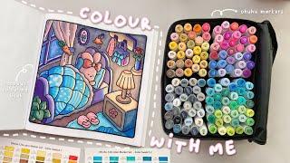 ️ cozy winter bedroom colour with me ️ asmr colouring ️