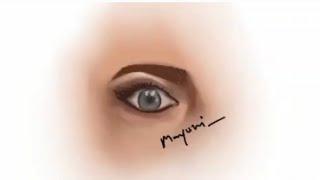 procreate tutorial/realistic eye painting /watercolor colour effect eye painting /easy eye painting