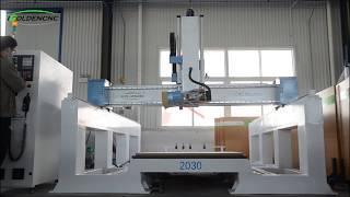 Jinan igoldencnc 2030 atc cnc router 4 axis cnc wood engraving machine with spindle swing 180 degree