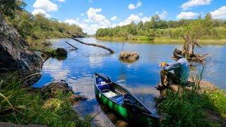 BRISBANE RIVER - Canoe Camping & Fishing | Solo Overnighter