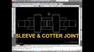 SLEEVE & COTTER JOINT IN AutoCAD